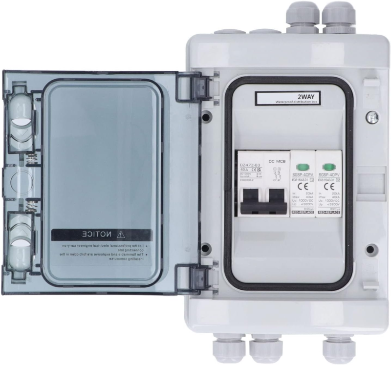 PV Combiner Box, IP65 Waterproof Lightning Protection Solar Combiner Box... - $104.96