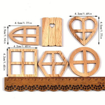 Dollhouse Door and Windows (Free Estimate :) Miniatures Made of Wood 2 P... - €2,82 EUR