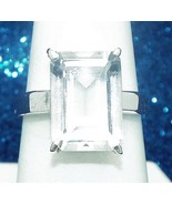 Cubic Zirconia Solitaire Ring .925 Sterling Silver 5.7g Size 7.5 - $100.84 CAD