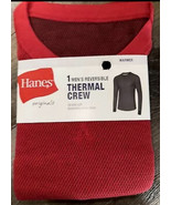 Hanes Originals ~ Thermal Top Shirt Base Layer Long John Red Waffle ~ L - $22.90 CAD