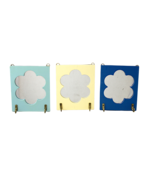 Floral Mirror Key Holder Wall Mount Wood Hand Made and Painted Free Ship... - $7.49