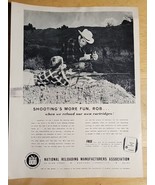 Vintage Ad National Reloading Manuf. Assoc. &#39;Shooting&#39;s More Fun, Rob..&#39;... - £6.74 GBP
