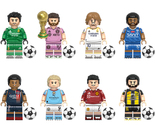 8Pcs Football Super Star Soccer Player Minifigure Courtois Haaland Mini ... - £19.07 GBP