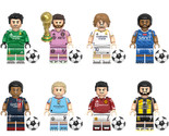 8Pcs Football Super Star Soccer Player Minifigure Courtois Haaland Mini ... - £19.11 GBP