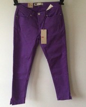 NEW LEVI&#39;S Juniors Leggins Crop Length Purple Jeans (Size 7/28) - £23.67 GBP