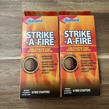 2X Diamond Strike-A-Fire 8 Per Pack Total Of 16 Fire Starters - £14.96 GBP