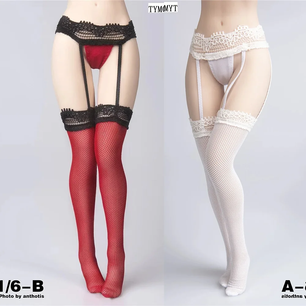 TYM024 1/6 Female Sexy Lace Fishing Net Suspenders Pantyhose Underwear Stockings - £10.81 GBP