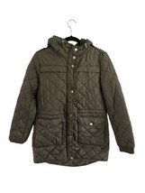 LUCKY BRAND Womens Coat Olive Green Quilted Pockets Zip Snap Closure Sz ... - £14.57 GBP