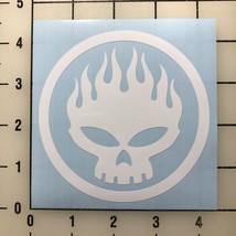 The Offspring Logo 4&quot;&quot; Wide White Vinyl Decal Sticker New - $11.68