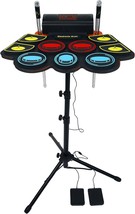 (9 Pads) Electronic Drum Set With Light Up Drumsticks And Stand,, Kids D... - £78.95 GBP