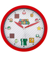 Super Mario Bros. Icons Wall Clock Red - £25.09 GBP