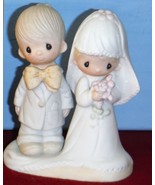 Bride &amp; Groom Wedding Cake Top The Lord Bless You and Keep You PM # E-3114  - £47.07 GBP