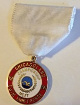 Chicagoland Championship Meet Swim Conference 1985 School Medal White Ri... - £7.87 GBP