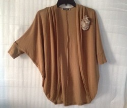 Women Brown Sweater Cardigan Knit Top size 8/6/S Casual Occasion Dolman ... - €16,41 EUR