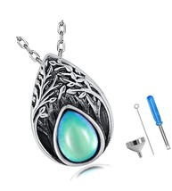 Tree of Life Teardrop Urn Necklace for Ashes 925 - £102.75 GBP