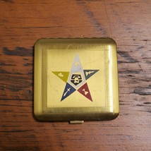Vintage Dorset REX Order of the Eastern Star Freemason Brass Make Up Com... - $29.99