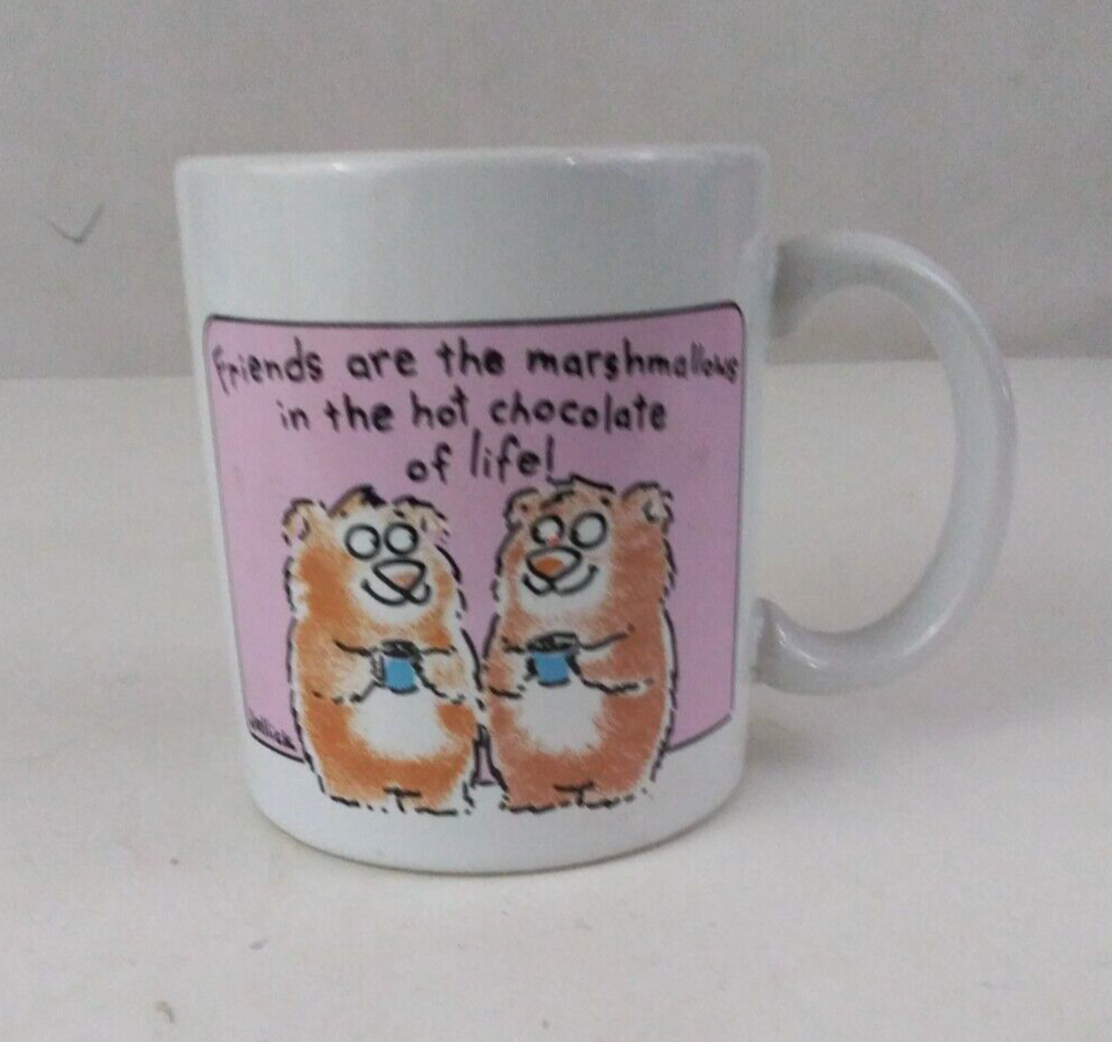 Vintage Hallmark Shoebox Greetings Friends Are The Marshmallows 3.75" Coffee Cup - £9.29 GBP