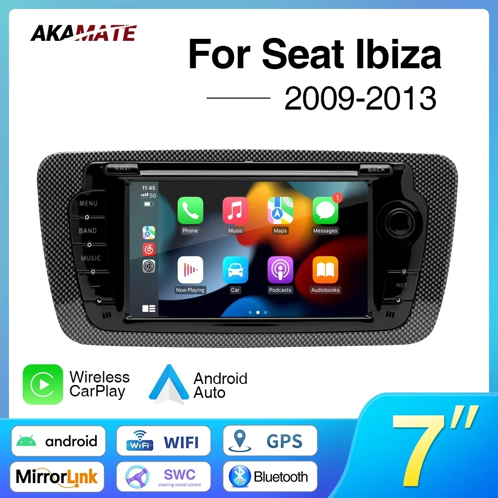 Car Radio for Seat Ibiza 2009-2013 Multimedia Player CarPlay Android Auto GPS - £144.75 GBP+