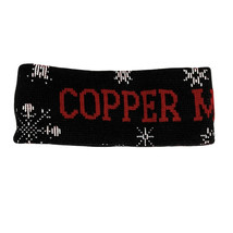 Copper Mountain Skiing Headband Spell Out Ear Warmer Black Snowflake Vintage OS - $71.25