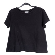 Westbound Petites Tshirt XL PXL Womens Black Cotton Short Sleeve Basic - $15.70