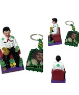 Jesús Malverde 2.5&quot; Statue &amp; Keychain Set | Devotional Protection Luck P... - $24.74