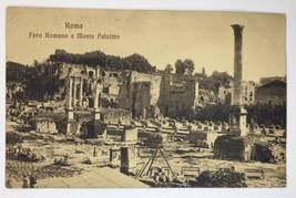 Antique PC Roman Forum and Mount Palatine Rome in Ruins Italy w/ Stamp 1910 - £8.97 GBP