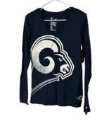 Nike Women&#39;s St. Louis Rams Logo Wrap V-Neck Long Sleeve T-Shirt, Navy, ... - $24.74