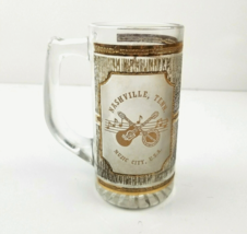 Nashville Beer Mug Music City USA Souvenir Culver Glass Stein 22K Gold V... - £958.42 GBP