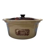 Vintage Amana Radarange Country Cooker Casserole Dish With Lid Western Stoneware - $28.80