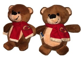 Chicago Bears Set Of 2 Forever Collectibles Brand Beanie Bears W/ Scarf - $9.42