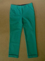 Proenza Schouler Dress Pants Green 4 Way Stretchy Cuff Ankle Length 4 mint - £99.53 GBP