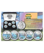 2011 USA Hologram National Parks  5 Quarters Coins Set With Gift Box - £12.54 GBP