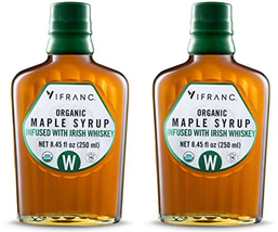 Vifranc Organic Infused Maple Syrup, Irish Whiskey, 8.45 Ounce (Pack of 2) - £27.82 GBP