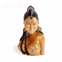 Bountiful Bust of an African Woman Hand Carved Rose Wood Decorative Centerpiece  - £359.64 GBP