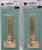 Reliabilt 4-in Brass Plated Slide Bolts Gold Entry Door Guard Locking Lot of 2 - £8.61 GBP