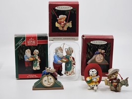 Vintage Hallmark Christmas Ornaments Lot of 4 Santa Firefighter Mrs. Claus - $24.74