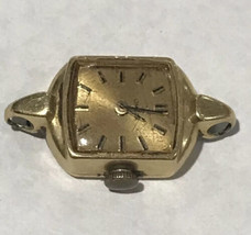 VINTAGE OMEGA Swiss WOMENS WATCH 18K GOLD CASE In Working Condition - £469.83 GBP