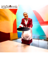 Ornamental Statue Waitress with Tray - $4,768.06 MXN