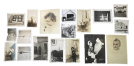 Vintage Family Photo Lot Photograph Project Baby Santa winter Architecture - £11.18 GBP