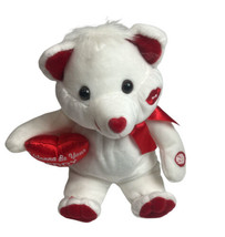 Dan Dee Valentine&#39;s Day 12 Plush Stuffed Animal Sings I Wanna Be Your Teddy Bear - £17.28 GBP