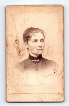 Cabinet Card Bianco E Nero Fotografia CDV Donna In Abito Nero - £31.43 GBP