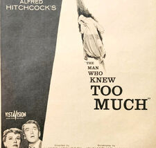 1956 The Man Who Knew Too Much Movie Advertisement James Stewart Hitchco... - $41.90 CAD