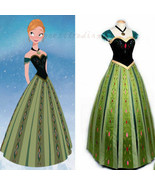 Frozen Snow Anna Fancy Dress Princess Queen Cosplay Costume Adult - $29.99