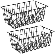 Sanno Freezer Baskets Farmhouse Wire Metal Baskets Wire Organizer Storage Bins - £26.32 GBP
