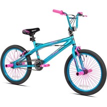 Kids 20&quot; BMX Bike Girls Bicycle Pro Stunt Single Speed Wheels, Black/Pink - £111.57 GBP