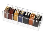 Belt Organizer, Acrylic 7 Compartments Belt Container Storage Holder, Cl... - £51.88 GBP
