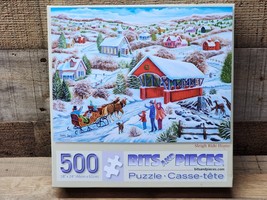 Bits &amp; Pieces Jigsaw Puzzle - “Sleigh Ride Home” 500 Piece - SHIPS FREE - $18.79