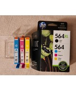 HP 564 Cyan Magenta Yellow 3 Ink Print Cartridges Set Genuine May 2024 - $348.87 MXN