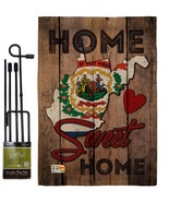 State West Virginia Home Sweet Burlap - Impressions Decorative Metal Gar... - £26.71 GBP