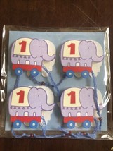 16 self-adhesive Elephant Embellishments 1st Birthday invitation decor s... - $7.86